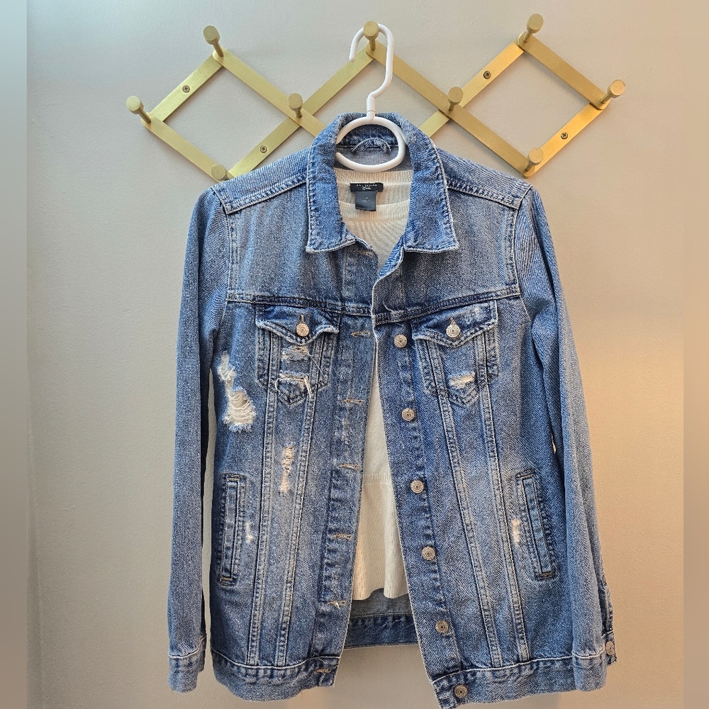 Zara Women's Long Denim Jacket| XS